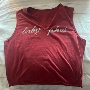 Dark Orange Baby Phat Tank Top